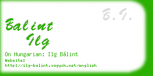 balint ilg business card